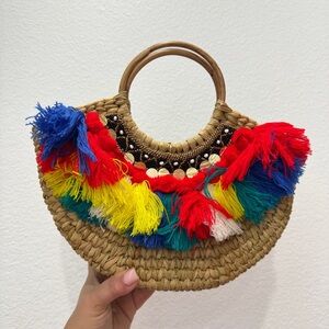 NEW LoveStitch Boho Raffia Bag